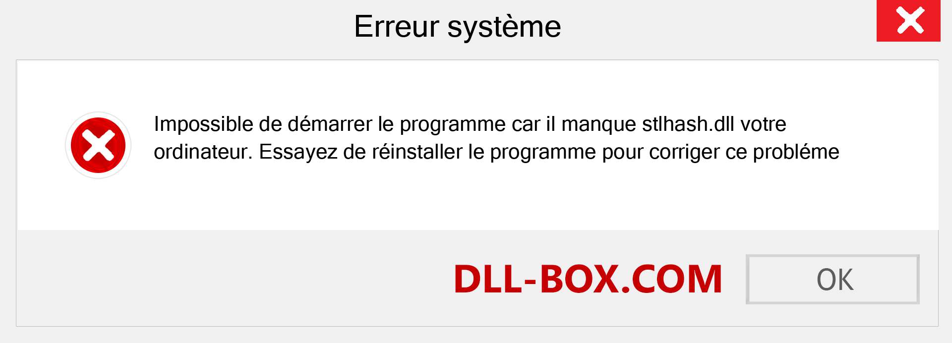 Le fichier stlhash.dll est manquant ?. Télécharger pour Windows 7, 8, 10 - Correction de l'erreur manquante stlhash dll sur Windows, photos, images